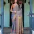 Blue colour ready to wear saree with unstitched blouse