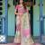 Pink colour ready to wear saree with unstich blouse