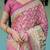 Pink colour ready to wear saree with unstich blouse