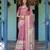 Pink colour ready to wear saree with unstitched blouse