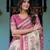Pink colour ready to wear saree with unstitched blouse