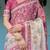 Pink colour ready to wear saree with unstitched blouse