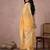 Yellow colour cotton saree with zari border & blouse piece