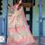 Cream colour ready to wear saree with unstitched blouse