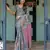 Blue colour ready to wear saree with unstitched blouse