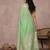 Light green colour cotton saree with zari border & blouse piece