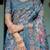 Blue colour ready to wear saree with unstitched blouse