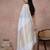 White colour cotton saree with zari border & blouse piece