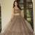 Brown Zari and Sequins Embroidered Net fabric indian Lettest Designer Wedding Lehenga choli