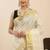 off white woven tissue kasavu saree with blouse