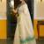 off white ethnic motifs zari cotton blend kasavu saree with blouse
