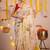 off white floral printed zari art silk kasavu saree with blouse