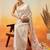 off white zari kasavu tissue saree with blouse