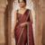 Designer Chinon Saree Decorated With Readymade Gold Sequence Lace  And Sequence Embroidered Unstitched  Blouse Piece