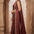 Designer Chinon Saree Decorated With Readymade Gold Sequence Lace  And Sequence Embroidered Unstitched  Blouse Piece