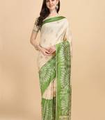 yellow zari cotton blend kasavu saree with blouse