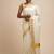 white zari viscose rayon kasavu saree with blouse