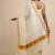white zari viscose rayon kasavu saree with blouse