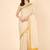 off white striped zari pure cotton kasavu saree with blouse