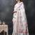 star white printed auspicious pots kasavu cotton silk saree