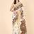 off white zari pure cotton kasavu saree with floral designs