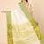 off white zari pure cotton kasavu saree for mehendi function
