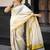 off white pure cotton kasavu saree with zari work