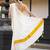 off white zari pure cotton kasavu saree for wedding