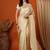 white zari cotton blend kasavu saree with blouse