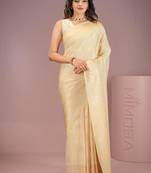 green woven zari kasavu saree pure georgette with blouse piece