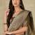 beige woven design silk cotton kasavu saree with blouse