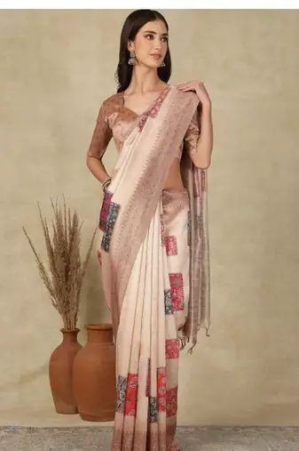 sea green woven design silk cotton kasavu saree with blouse