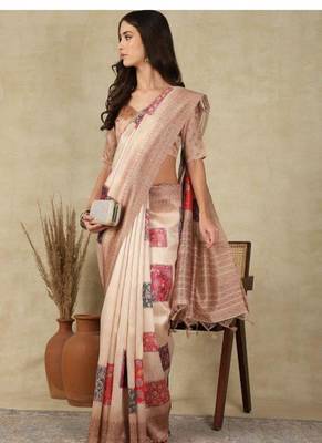 sea green woven design silk cotton kasavu saree with blouse 2