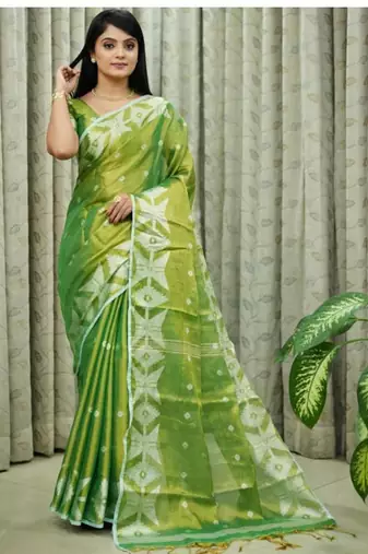 off white tissue kasavu saree with zari border