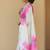 off white floral linen blend kasavu saree with satin blouse
