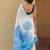 white embroidered silk blend kasavu saree with blouse