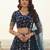 Awesome Blue Zari and Sequins Embroidered Georgette indian designer wedding Lehenga Choli dress