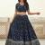 Awesome Blue Zari and Sequins Embroidered Georgette indian designer wedding Lehenga Choli dress