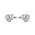 925 sterling silver Heart Diamond Halo Stud Earrings