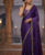 Designer Chinon Saree Decorated With Readymade Gold Sequence Lace  And Sequence Embroidered Unstitched  Blouse Piece