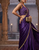Designer Chinon Saree Decorated With Readymade Gold Sequence Lace  And Sequence Embroidered Unstitched  Blouse Piece
