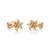 925 sterling silver Rose Gold Flower Diamond Stud Earrings