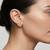 925 sterling silver Rose Gold Flower Diamond Stud Earrings