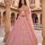 Baby pink Zari and Sequins Embroidered Fancy Fabric indian designer wedding Lehenga Choli dress