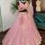 Baby pink Zari and Sequins Embroidered Fancy Fabric indian designer wedding Lehenga Choli dress