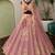 Baby pink Zari and Sequins Embroidered Fancy Fabric indian designer wedding Lehenga Choli dress