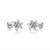 925 sterling silver Flower Diamond Stud Earrings