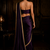 Designer Chinon Saree Decorated With Readymade Gold Sequence Lace  And Sequence Embroidered Unstitched  Blouse Piece