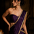 Designer Chinon Saree Decorated With Readymade Gold Sequence Lace  And Sequence Embroidered Unstitched  Blouse Piece