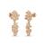 925 sterling silver Floral Dangle Earrings with Diamond Accents